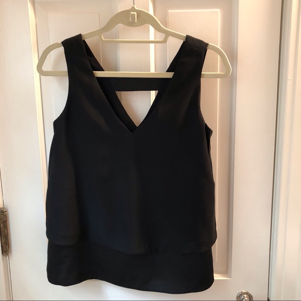 Banana Republic black layered sleeveless top